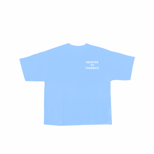 Blue “Devoted to Yourself” tee
